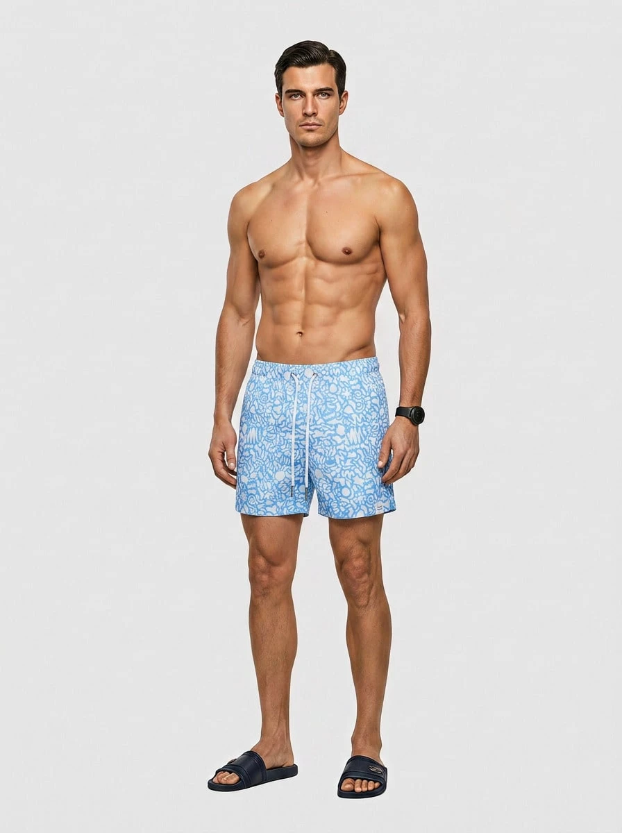 Apres Life Kids' Skin-Friendly Versatile Comfortable Office Weekend Training Blue KIDSUNDERTHESEABLUE - Blue and White - View 1