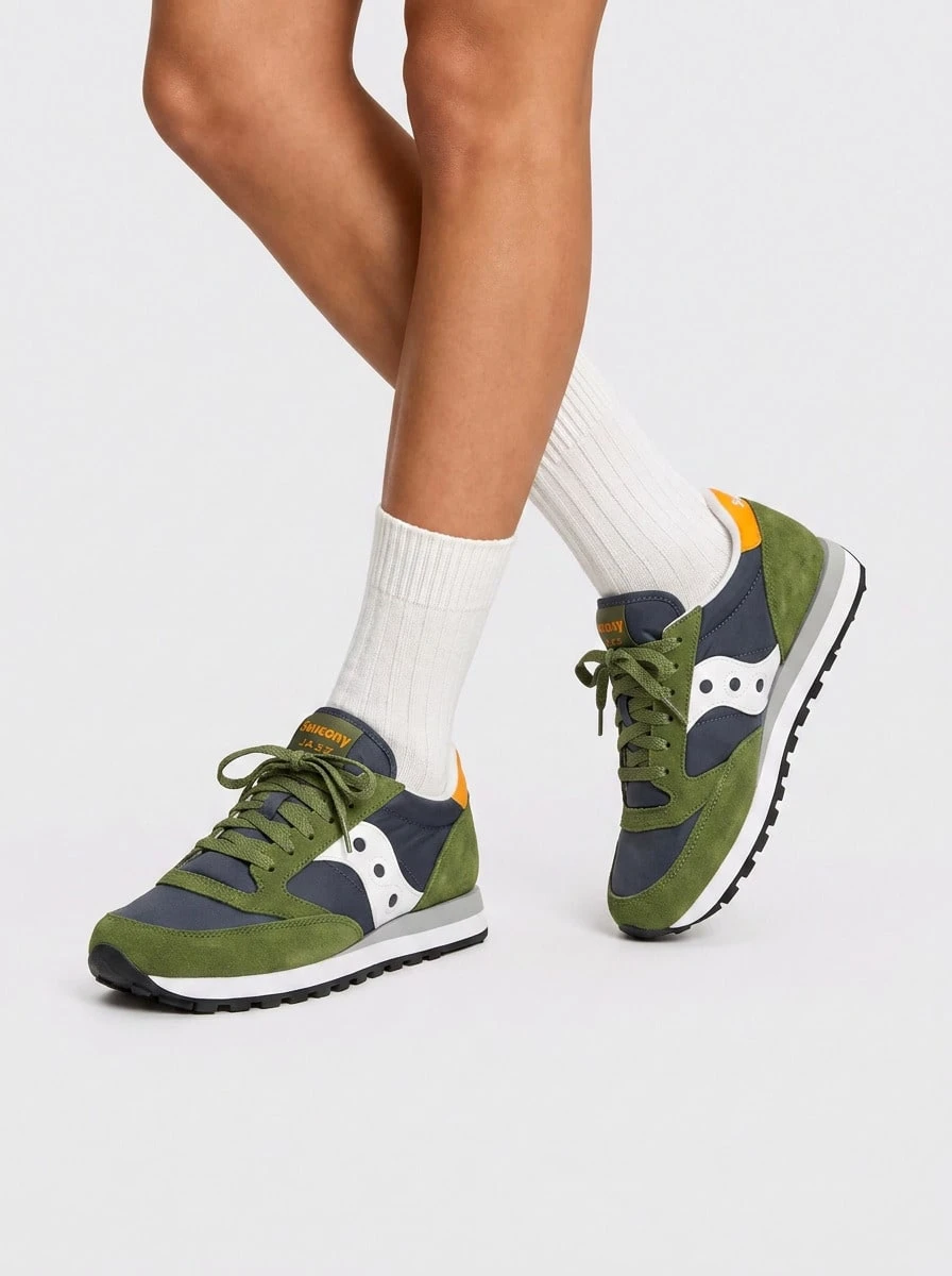 SAUCONY Jazz Original - 运动鞋 - 卡基/阿祖爾.馬裡諾 - 查看 1