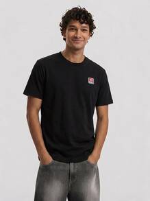 Diesel Men's T-Shirts Stretchy Soft Durable Sports Outdoor Training Black A17135RPHIX-900 - Black - View 1