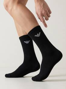Armani 3Pk Men's Crew Socks - 黑色 - 查看 1