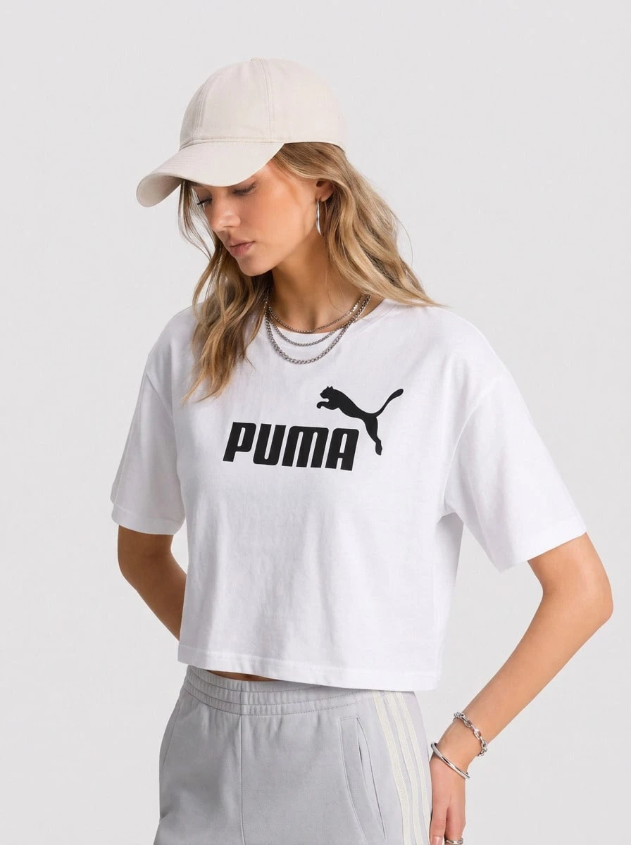 Puma Essentials Women's camiseta White - Blanco - Ver 1