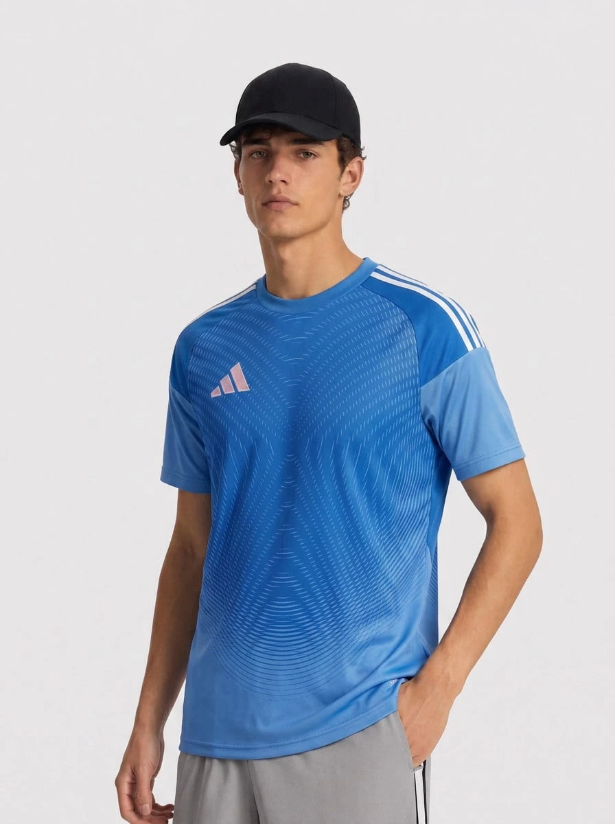 Adidas Men's Sports Tees & Tanks Comfortable Versatile Lightweight Daily Weekend Sports Blue JI9715 - Blue - View 1