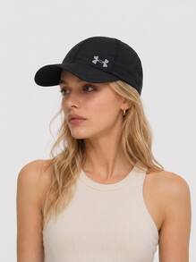 Under Armour UA Sports Caps Embroidered Sun Protection Versatile Golf Sports Commuting Black 1383478-001 - Black - View 1