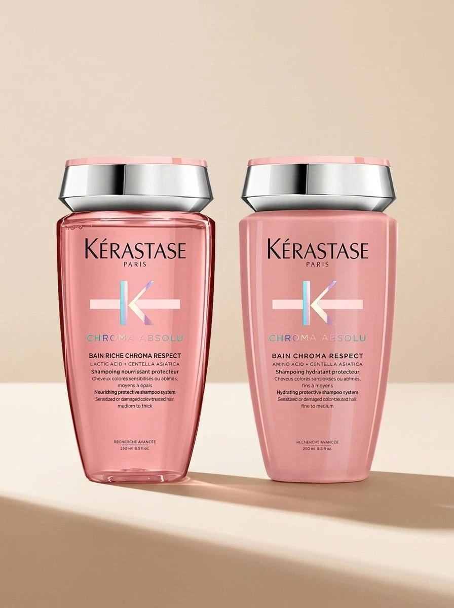 Kérastase [Bundle] Chroma Absolu Bain Riche Chroma Respect Shampoo 250 Ml + Shampoo 250 Ml - Absolute Chroma - View 1