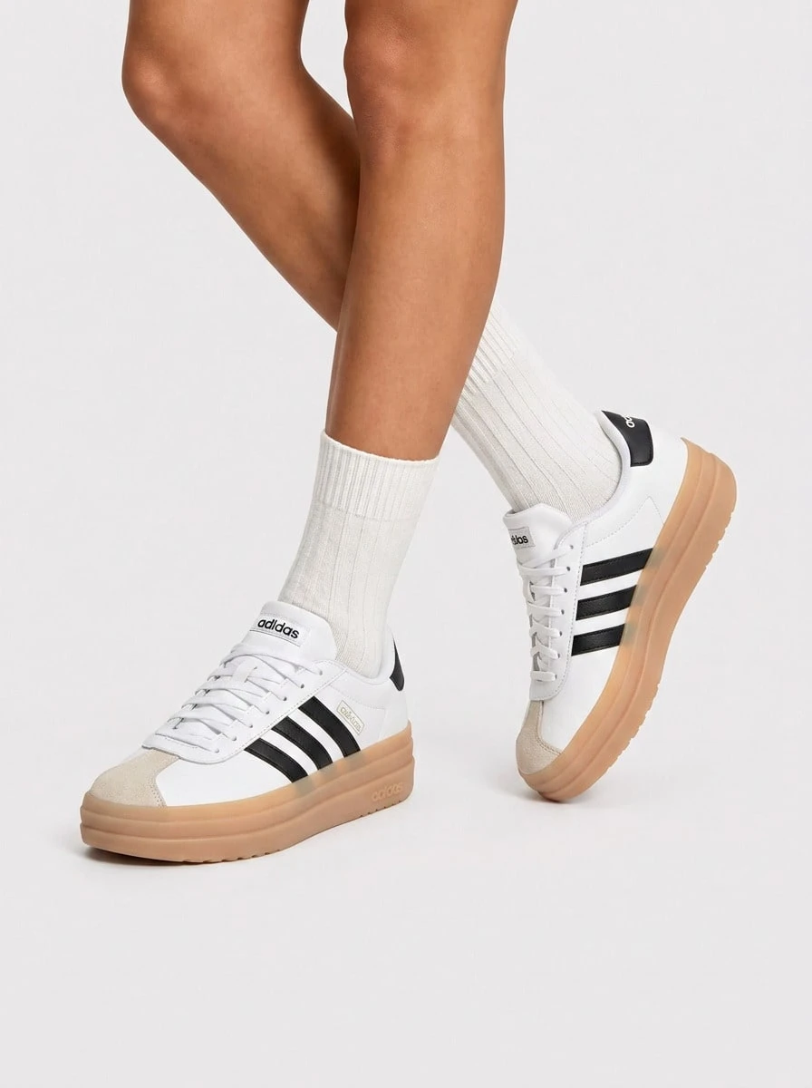 Adidas VL Court Men's Casual Athletic Shoes Versatile Stylish Cushioned Running Street Style Office Black IH3083 - 白色 - 查看 1