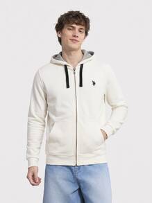 US Polo Assn Men's Zip-up Sweatshirt White - Blanco - Ver 1
