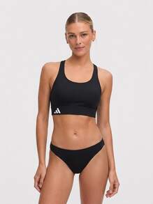 Adidas Women's Comfortable Compression UV Protection Pool Beach Swimming HS5328 - Black and White - View 1