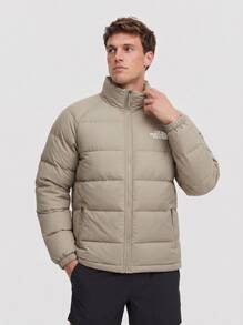 Logo Play Tee Men's Outdoor Down Jackets Packable Cozy Durable Weekend Hiking Winter Grey NF0A88XU-1I41 - Clay Grey - View 1