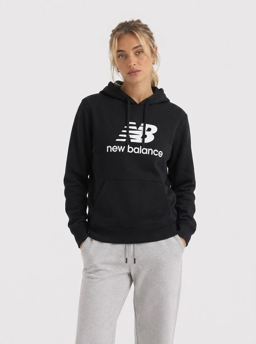 New Balance Sports Sweatshirts Soft Versatile Warm Outing Training Daily Black WT31533BK - Black - View 1