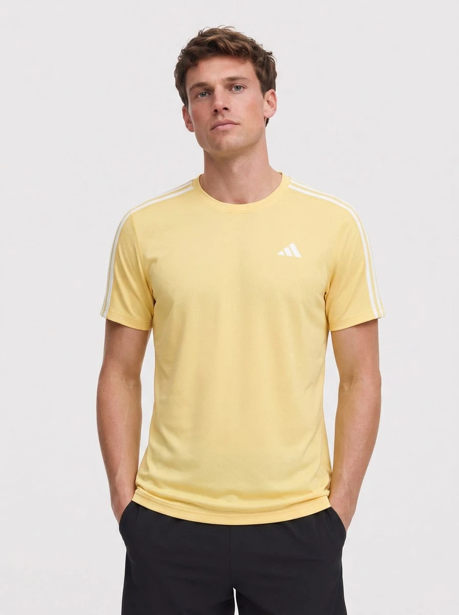 Adidas Men's Moisture-Wicking Breathable Classic Fit Gym Home Travel IK4990 - 黃色 - 查看 1