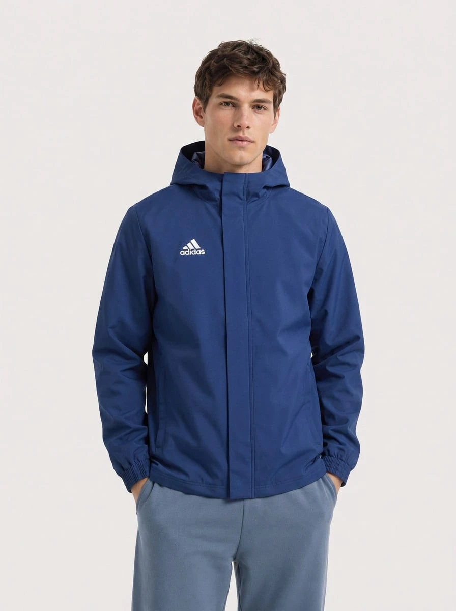 Adidas Men's Outdoor Jackets Stretchy Comfortable Durable Weekend Commuting Outdoor Blue IK4011 - Navy Blue - View 1