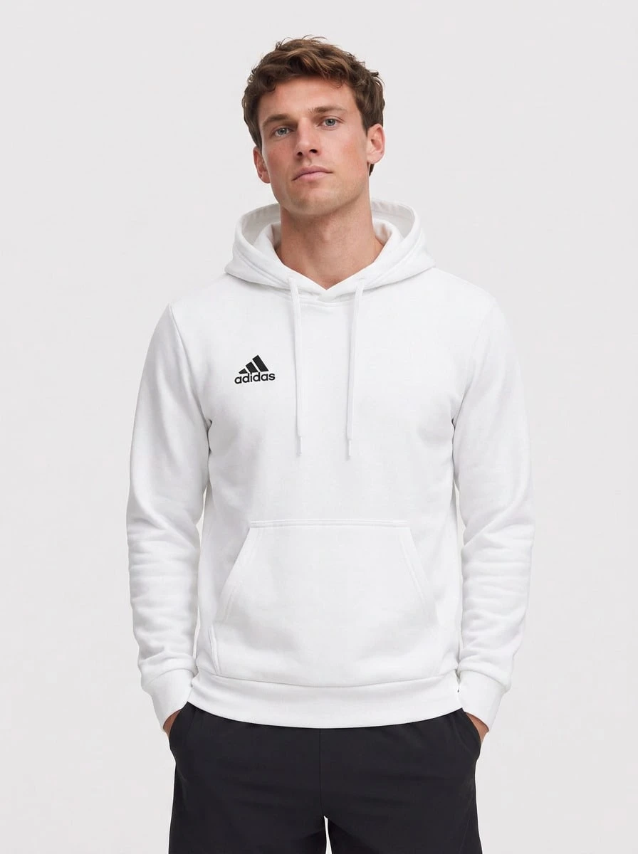 Adidas Men's Sports & Outdoor Hoodies Versatile Warm Lightweight Training Daily Outdoor White HG6302 - 黑白 - 查看 1