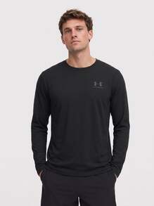 Under Armour SPORTSTYLE Men's Outdoor Tees & Tanks Quick-Dry Skin-Friendly Stretchy Gym Daily Weekend Black 1329585-002 - Black /  / Pitch Gray - View 1