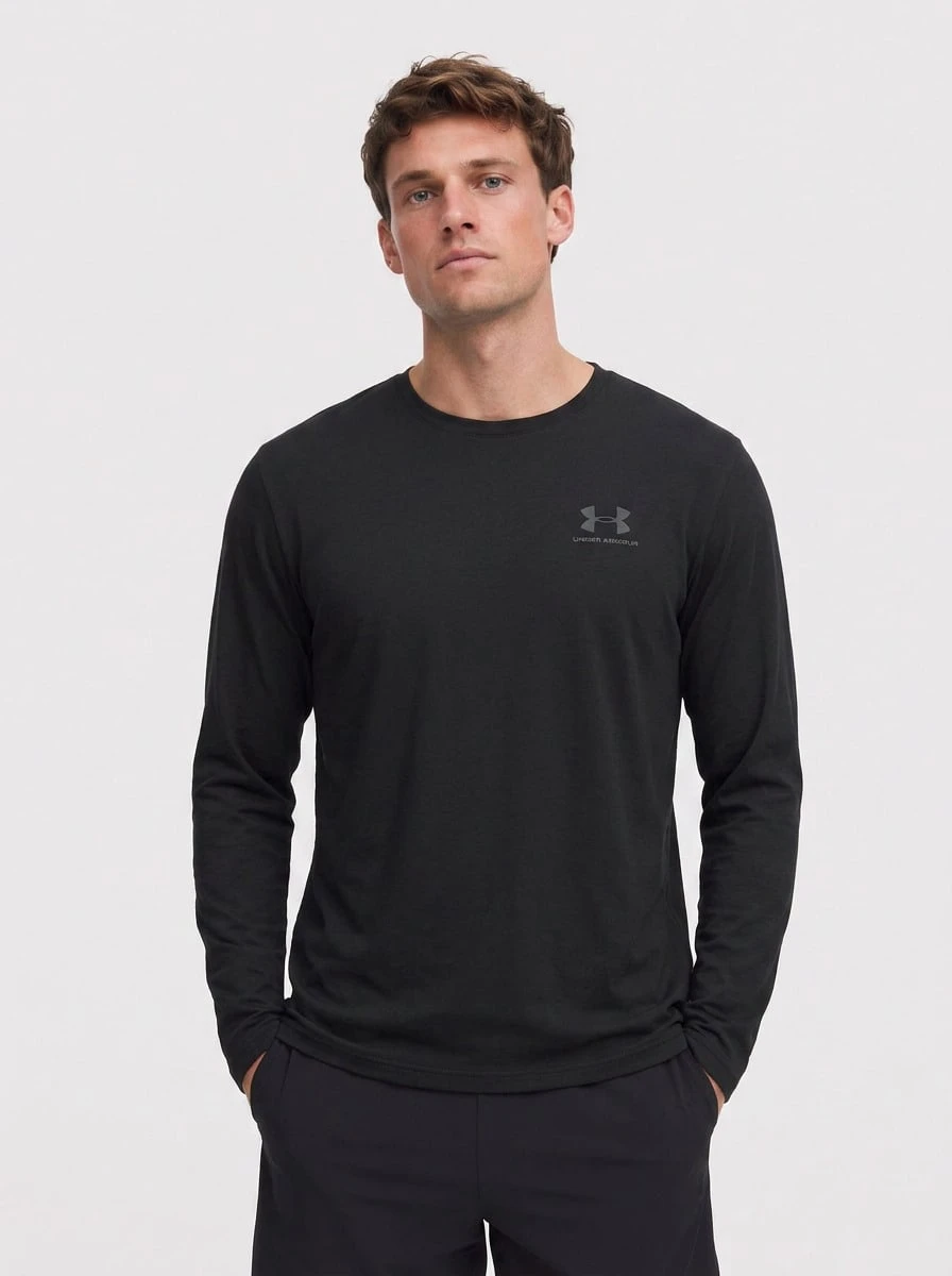 Under Armour SPORTSTYLE Men's Outdoor Tees & Tanks Quick-Dry Skin-Friendly Stretchy Gym Daily Weekend Black 1329585-002 - Black / / Pitch Gray - View 1