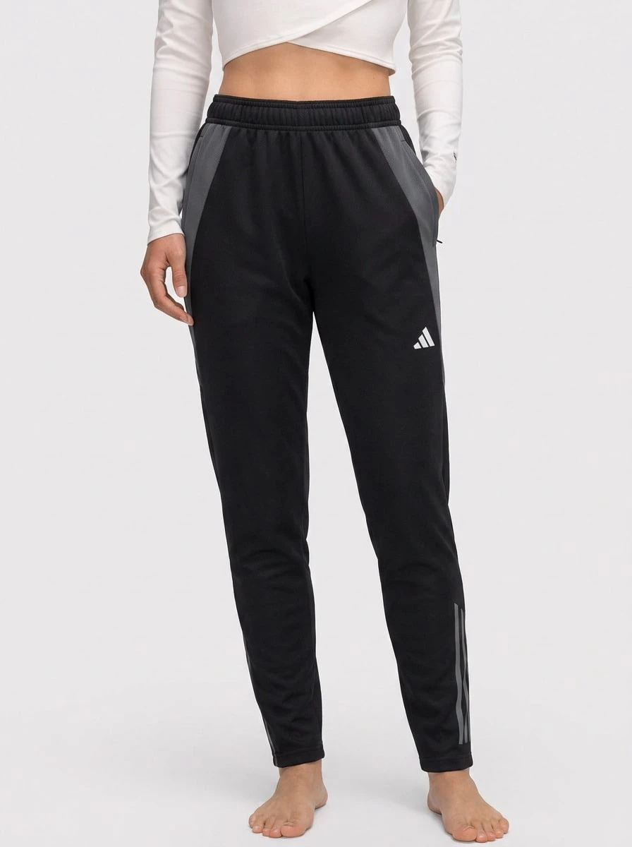 Adidas Women's Lightweight Durable Elastic Waist Sports Office Weekend Black IP7603 - Black - View 1