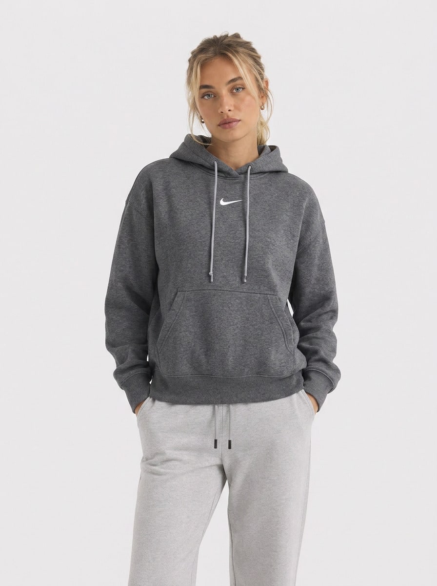 Nike Sports Sweatshirts Warm Lightweight Durable Sports Commuting Outing Grey DQ5858-063 - Dk Grey Heather/Sail - View 1