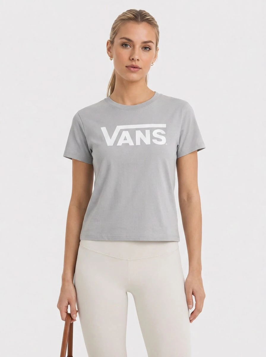 Vans Camiseta cuello redondo Flying V FLYING V EVENING HAZE - Gris Claro - Ver 1