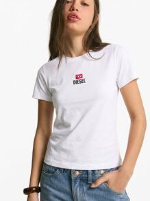Diesel Women's T-shirts White - Blanco - Ver 1
