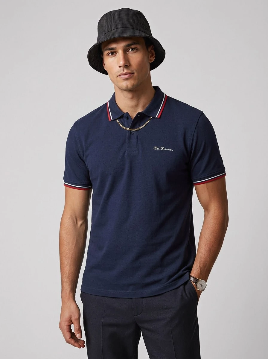 Ben Sherman 男士Polo衫 - 藏蓝色 - 查看 1