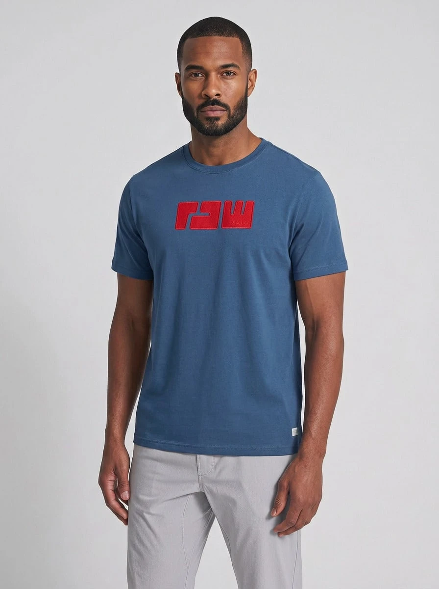 G-Star Men's T-Shirts Easy To Match Moisture-Wicking Breathable Outing Gym Home D23710-336-868 - Blue - View 1