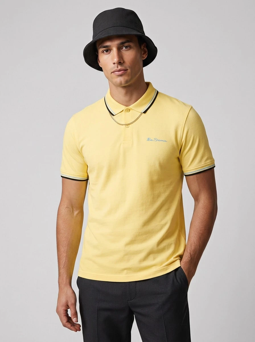 Ben Sherman 男士Polo衫 - 黃色 - 查看 1