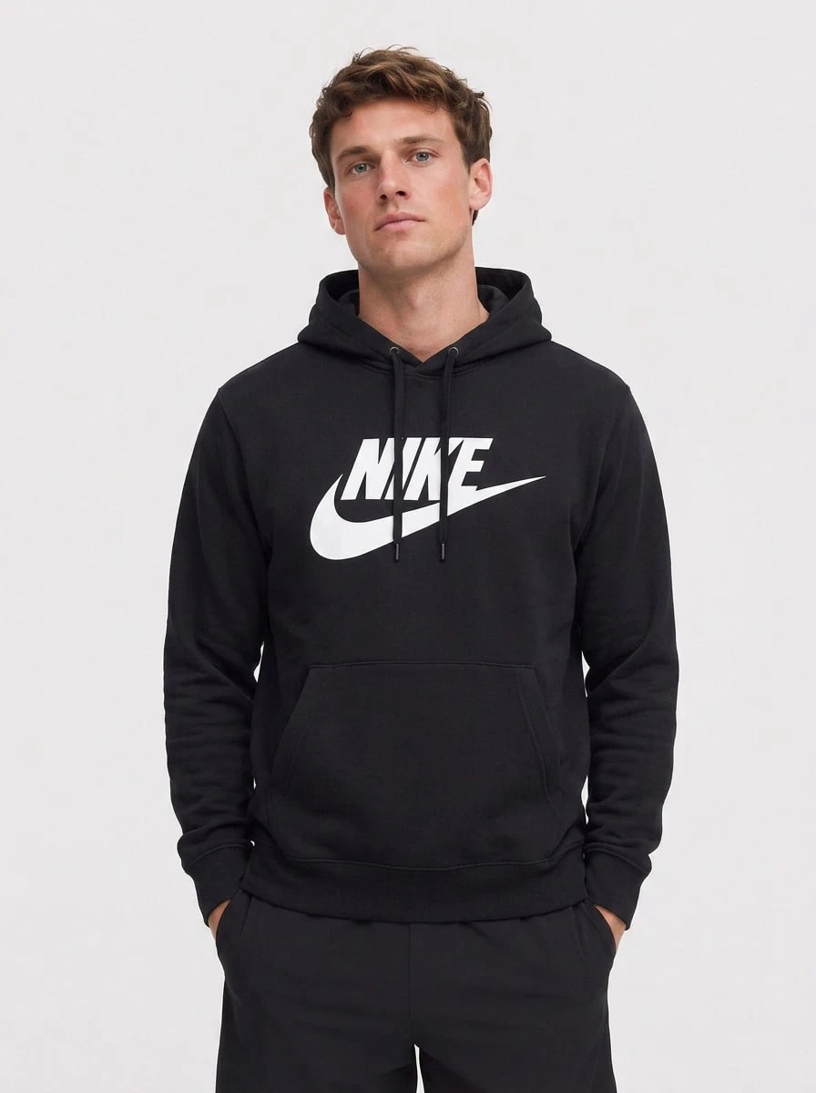 Nike Men's Sports & Outdoor Hoodies Breathable Easy To Match Classic Fit Sports Commuting Outing BV2973-010 - 黑色 - 查看 1