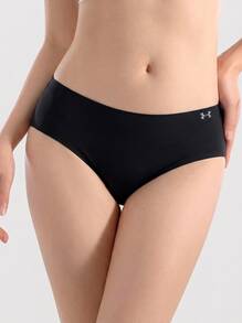 Under Armour UA Women's Sports Briefs Elastic Waist Classic Fit Easy To Match Commuting Casual Gym 1383895-001 - Negro/Negro/Acero - Ver 1