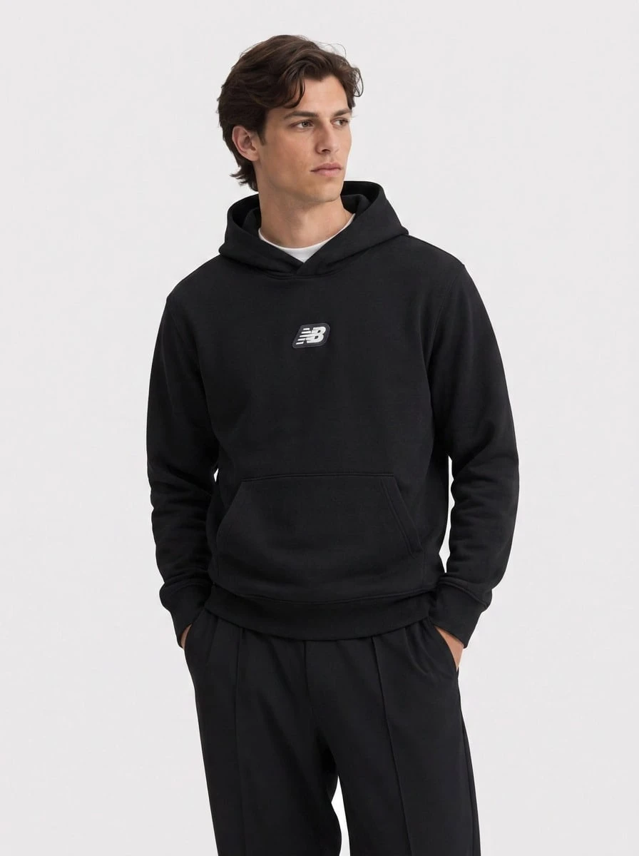 New Balance All Day Uniform Men's Pullover Hoodie Black - Negro - Ver 1