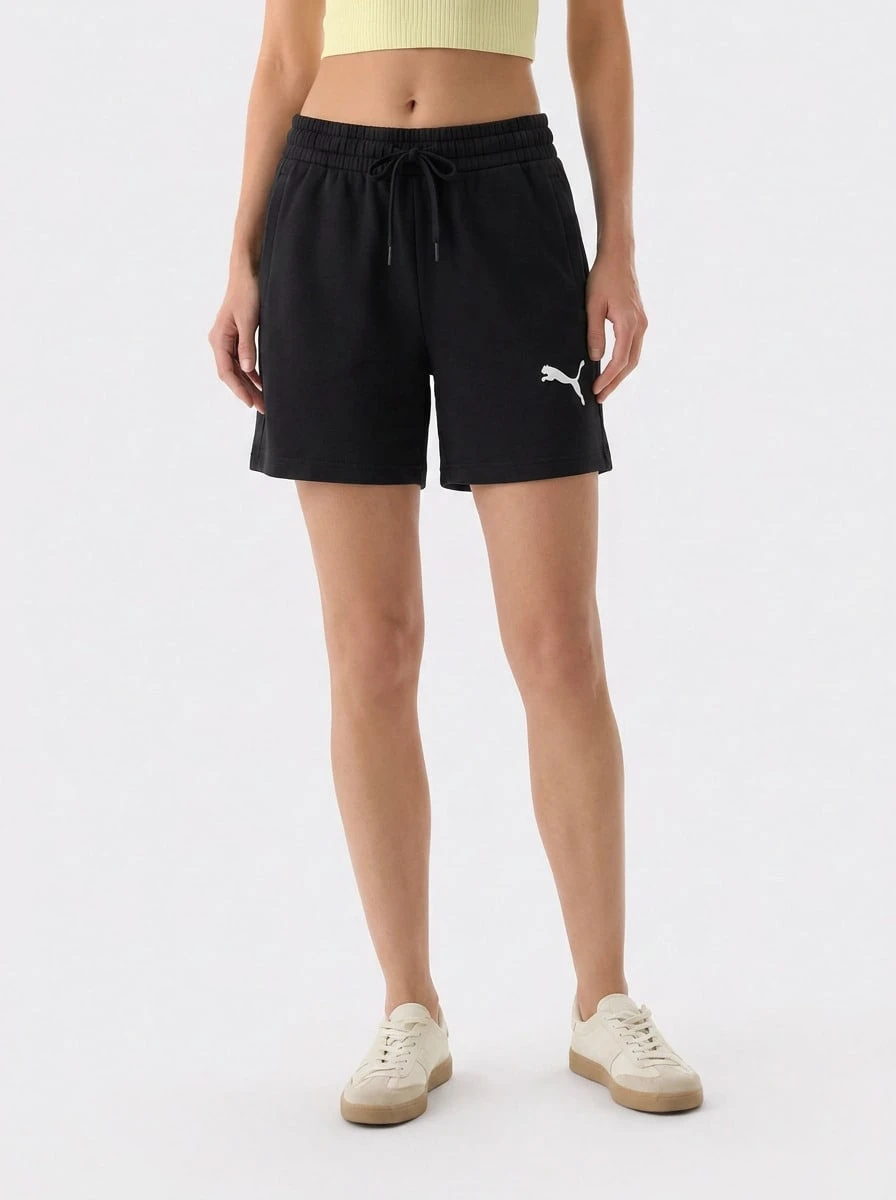 Puma Sports Shorts Soft Quick-Dry Moisture-Wicking Summer Gym Daily Black 658611-03 - Negro - Ver 1