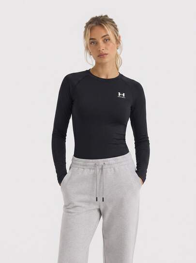 Under Armour HEATGEAR Sports Sweatshirts Durable Fleece-Lined Stretchy Sports Commuting Outing Black 1368701-001