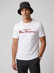 Ben Sherman Signature Flock T-Shirt - White - View 1