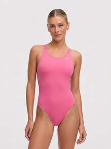 Nike Women's Athletic Onepieces Compression UV Protection Elastic Beach Swimming Travel NESSA001-678 - Pink - View 1