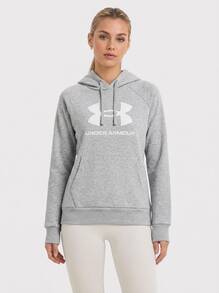 Under Armour UA Sports Sweatshirts Breathable Easy To Match Classic Fit Commuting Going Out Training Grey 1379501-012 - Mod Gray Light Heather / / White - View 1