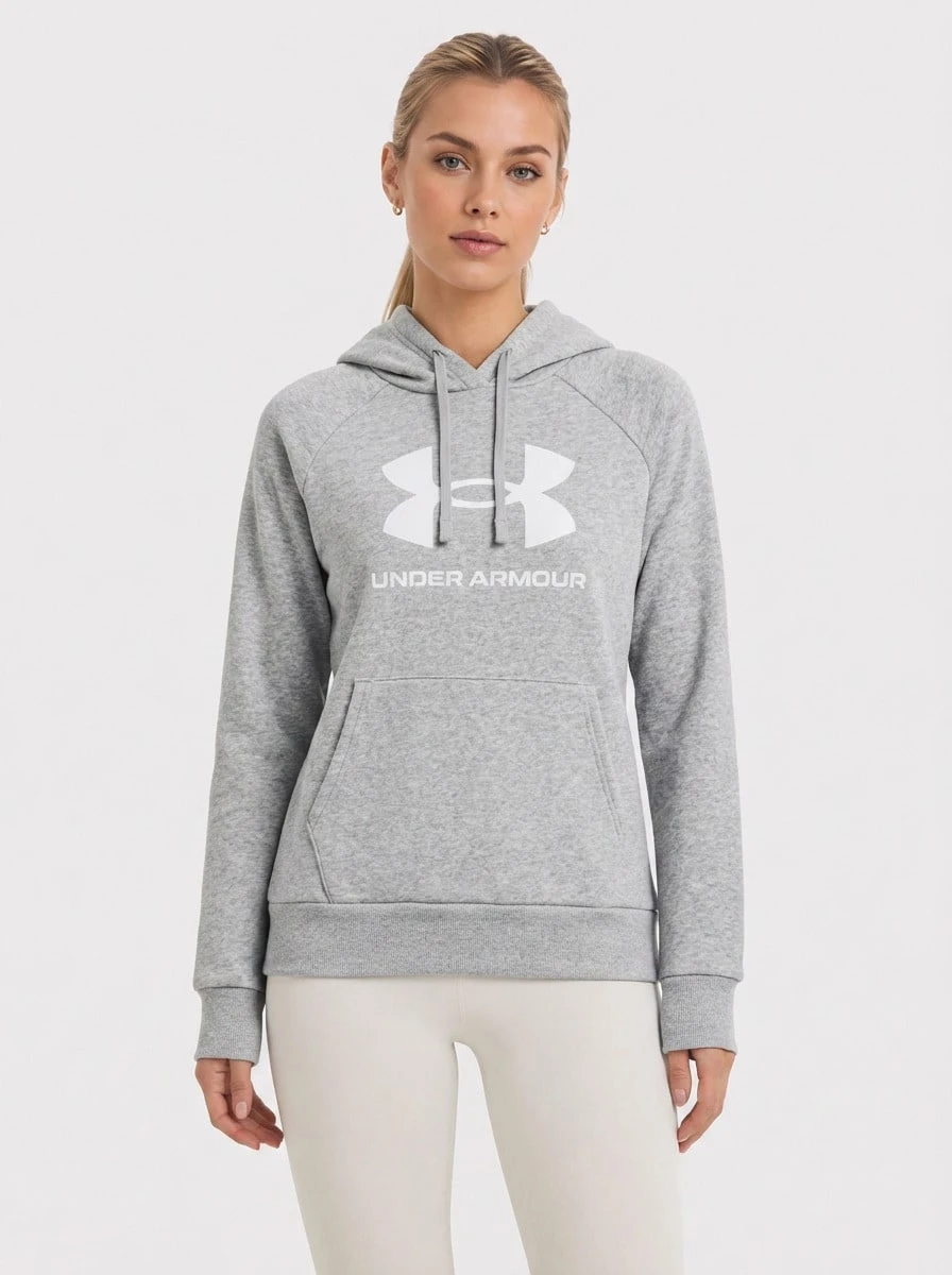 Under Armour UA Sports Sweatshirts Breathable Easy To Match Classic Fit Commuting Going Out Training Grey 1379501-012 - Mod Gray Light Heather / / White - View 1