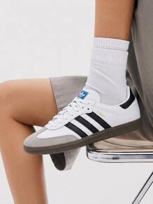 Adidas Samba Teen Sneakers Comfortable Versatile Stylish Running Street Style Office Black JQ6391 - 雲白/芯黑/膠 - 查看 1