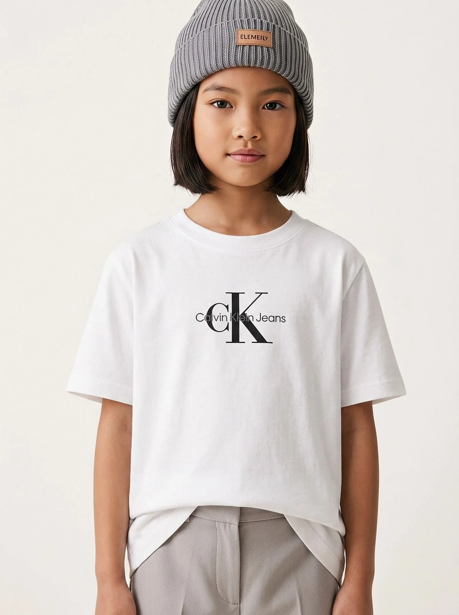 CALVIN KLEIN KIDS Women's Versatile Lightweight Easy To Match Sports Outdoor Training White IG0IG01470-YAFG - Bright white/grey - 查看 1