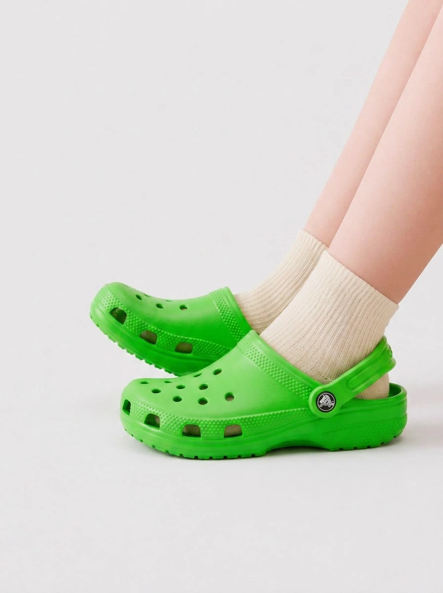 Crocs CLASSIC CLOG Kids' Clogs Classic Comfortable Breathable Garden Summer Shopping 209571-3WA - 綠色黏液 - 查看 1