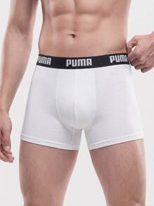 Puma Men's Trunks Quick-Dry Breathable Skin-Friendly Casual Gym Travel 521015001-301 - Black and White - View 1