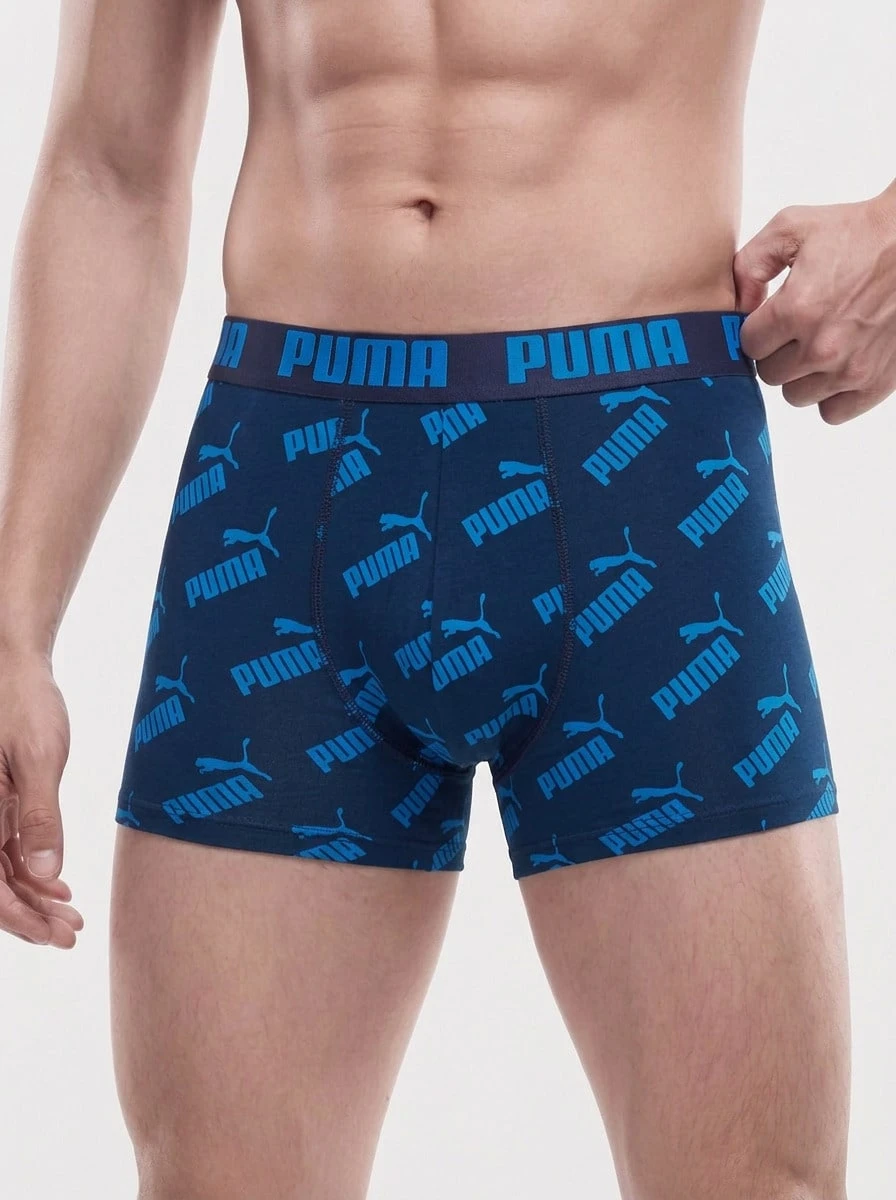 Puma Men's Trunks Skin-Friendly Versatile Comfortable Gym Travel Sports 100001512-002 - 藍色 - 查看 1