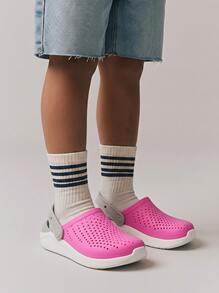 Crocs CROCBAND CLOG Kids' Clogs Anti-Slip Soft Cushioned Vacation Travel Casual White 205964-6QR - Pink and Grey and White - 查看 1