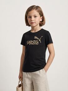 Puma Essentials Graphic Animal Teenager T-Shirt Black - 黑色 - 查看 1