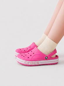Crocs CLASSIC CLOG Kids' Clogs Soft Anti-Slip Flexible Daily Weekend Beach 207019-6XD - Pink - View 1