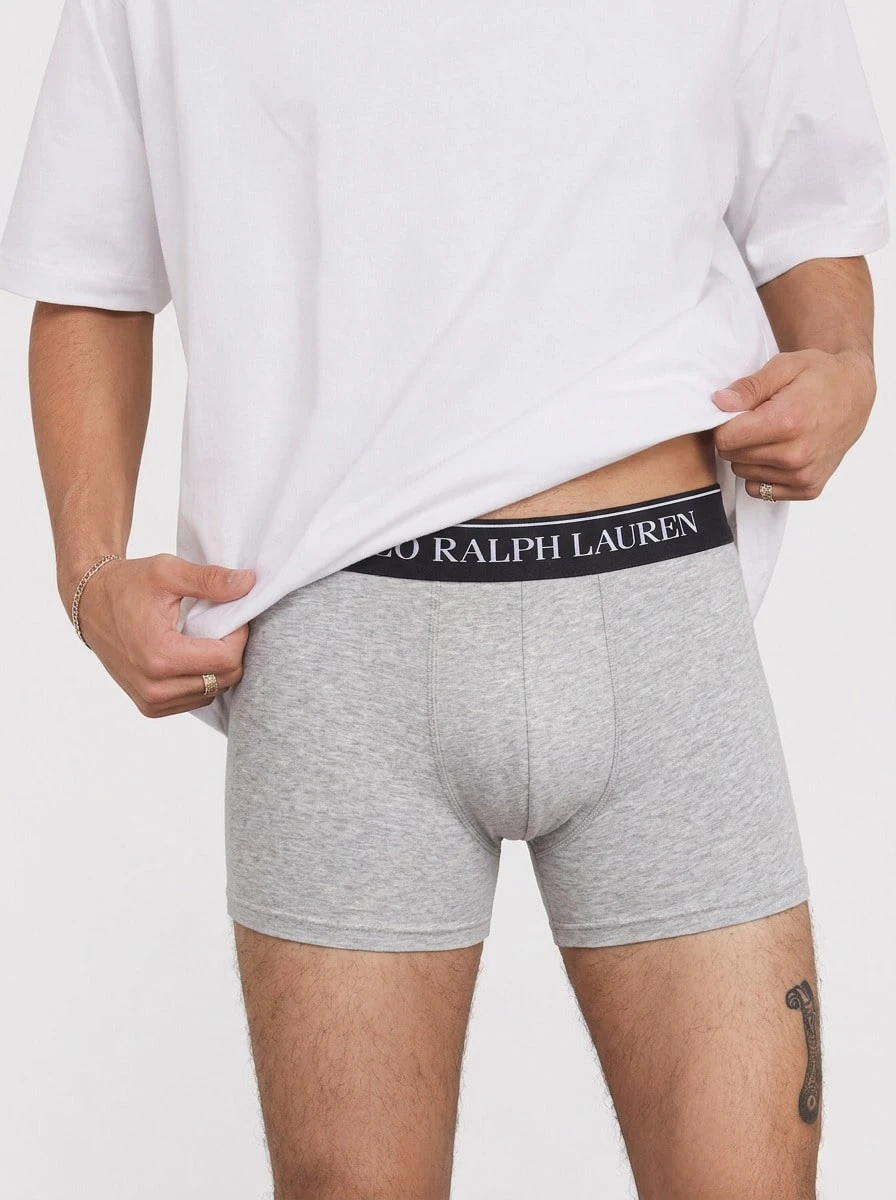 Ralph Lauren Men's Trunks Skin-Friendly Versatile Comfortable Weekend Training Daily 714835885-003 - White/Black/Andover - View 1