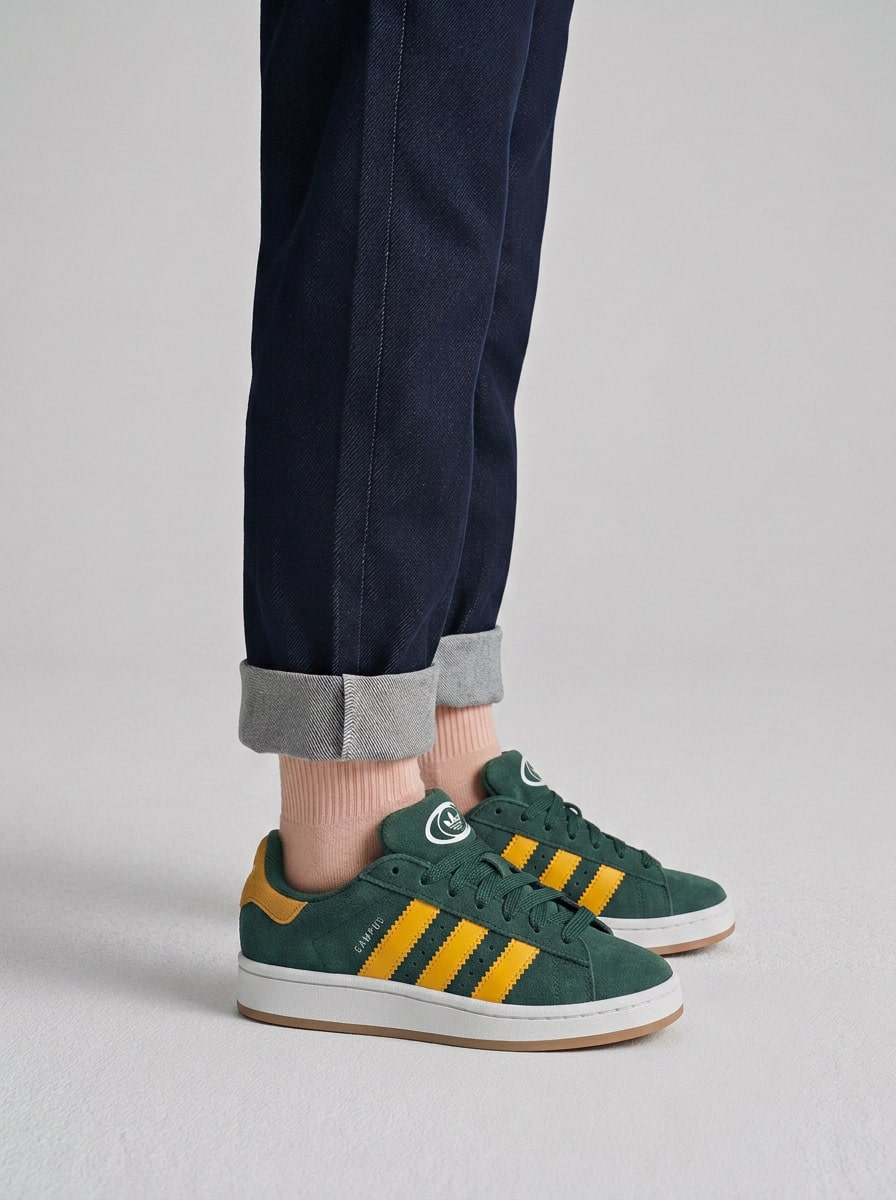 Adidas Campus 00s 儿童运动鞋 学院绿/船黄/云白 JP7979 - 學院綠/船黃/雲白 - 查看 1