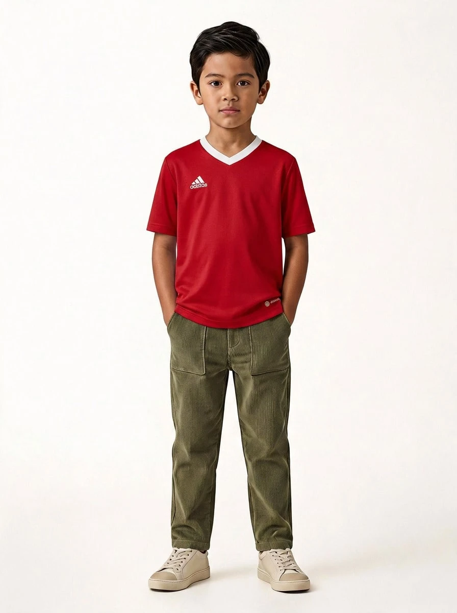 Adidas Entrada 22 Kid's camiseta Red - Rojo - Ver 1