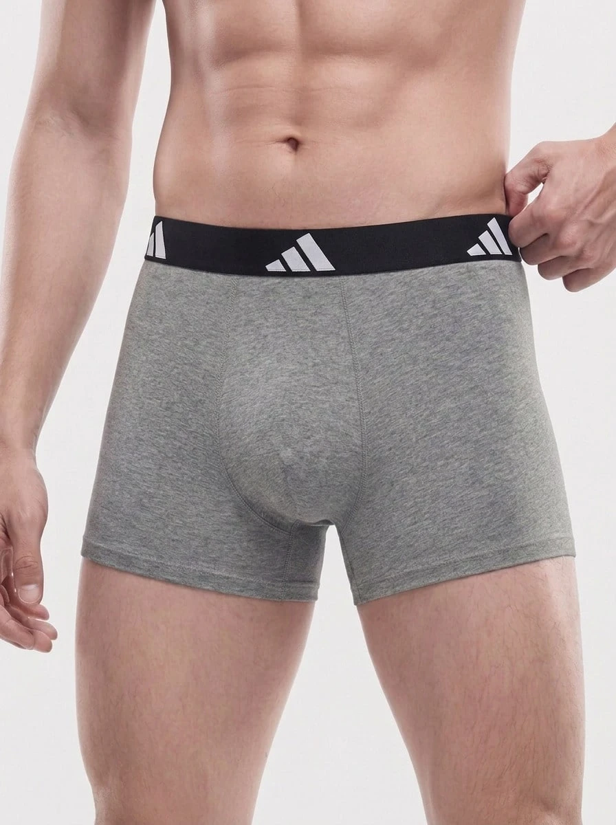 Adidas 3 Pack Men's Sports Underwear - White - View 1