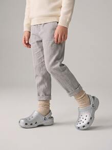 Crocs CLASSIC CLOG Kids' Clogs Anti-Slip Soft Cushioned Home Garden Summer 206992-0IC - 銀色 - 查看 1