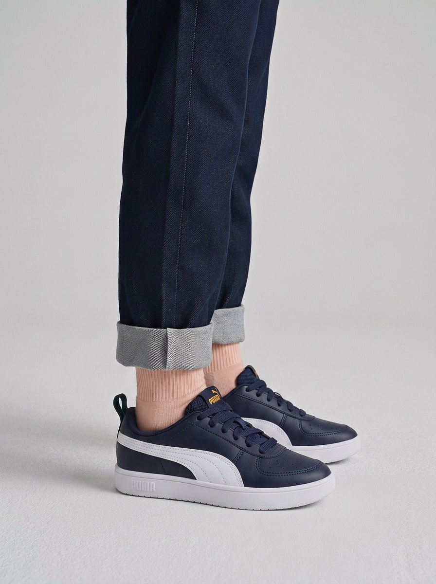 Puma Rickie Jr Kids Sneaker Dark Blue 384311 - 藍色的 - 查看 1