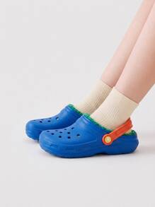 Crocs Zuecos clásicos con forro tipo T BBA/Mlti - Azul bebé multicolor - Ver 1