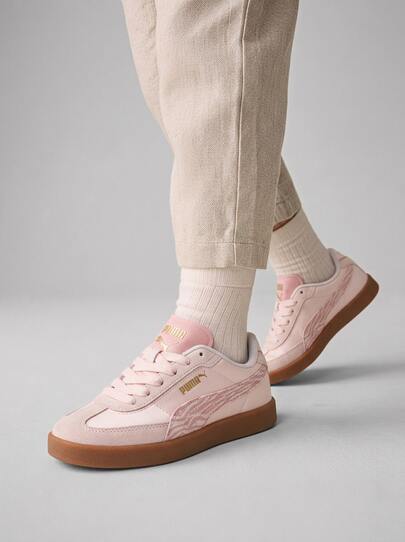 Puma حذاء رياضي للأطفال Club II Era Exploro Jr باللون الوردي 405643 01